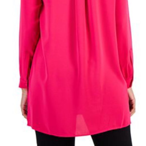 NEW✅Anne Klein 💅🏽Women's Popover Blouse Hot Pink - Picture 7 of 14